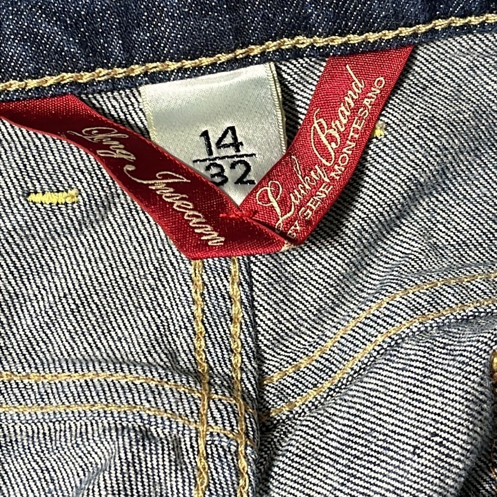 Lucky brand straight leg Blue Jeans size 14 - Picture 3 of 7